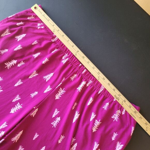 New Joyspun Magenta Christmas Tree Pajama Set 2X - Picture 12 of 15